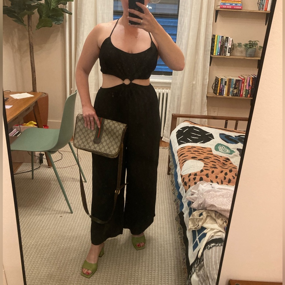 🖤 Black Linen Summer Jumpsuit | M/L 🖤